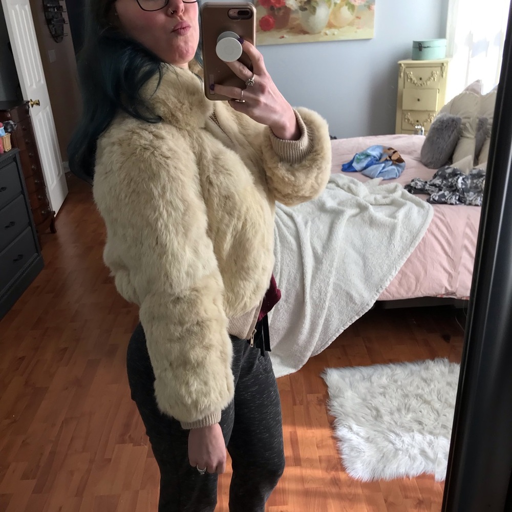 Vintage Rabbit Fur Coat - Picture 2 of 8